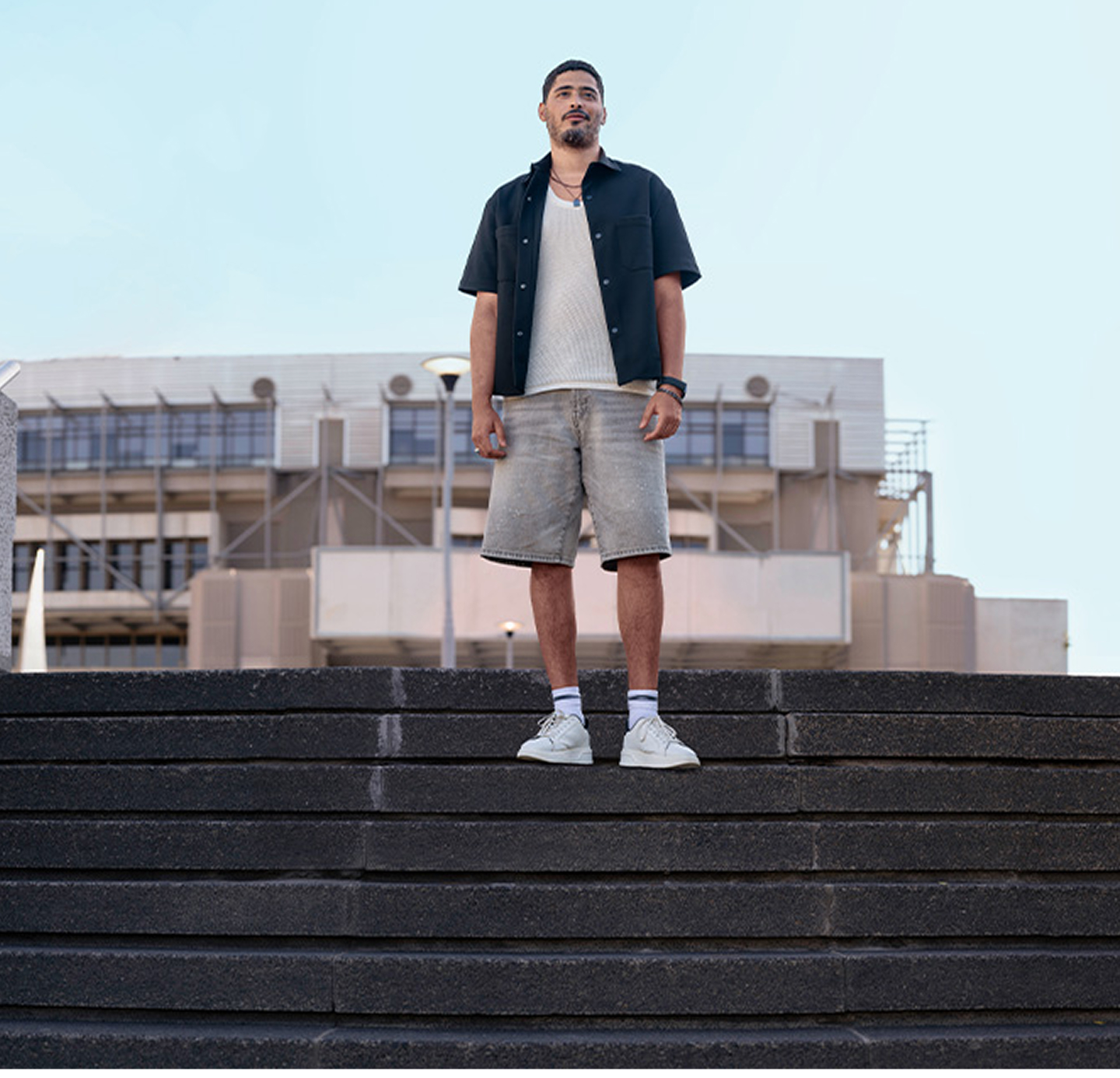 Man walking outdoors